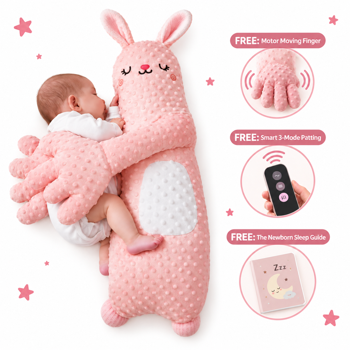 Dormilú– Peluche calmante con palmaditas para bebé